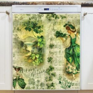 Vintage St. Patrick Day Design #2 Magnetic Dishwasher Door Cover