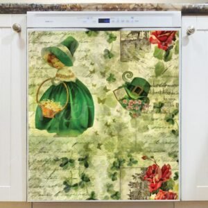 Vintage St. Patrick Day Design #4 Magnetic Dishwasher Door Cover