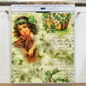 Vintage St. Patrick Day Design #5 Magnetic Dishwasher Door Cover