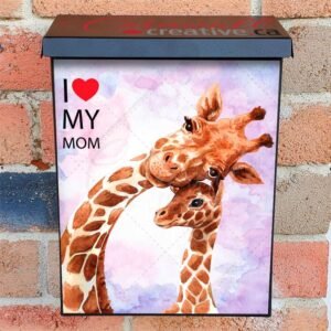 Mom and Baby Giraffe Colonial Mailbox Cover
