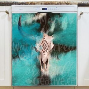 Native Buffalo Skull Magnetic Dishwasher Door Cover