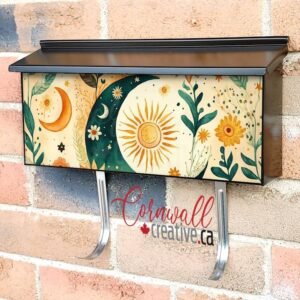 Celestial Moon and Sun #2 Wall-mounted Townhouse Mailbox Cover