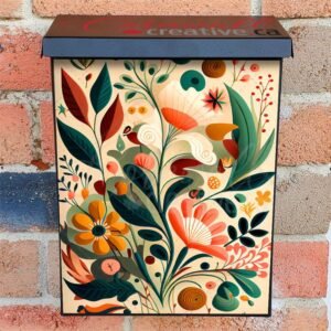 Cute Folklore Flowers #2 Colonial Mailbox Cover