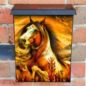 Beautiful Native Stallion Colonial Mailbox Cover