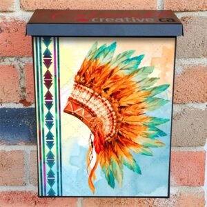 Native Headdress Colonial Mailbox Cover