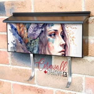 Beautiful Native Girl #3 Wall-mounted Townhouse Mailbox Cover