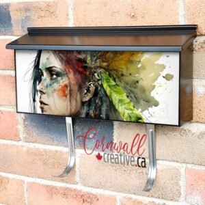 Beautiful Native Girl #4 Wall-mounted Townhouse Mailbox Cover