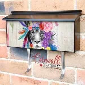 Beautiful Native Lion #2 Wall-mounted Townhouse Mailbox Cover