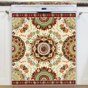 Beautiful Bohemian Mandala #2 Magnetic Dishwasher Door Cover