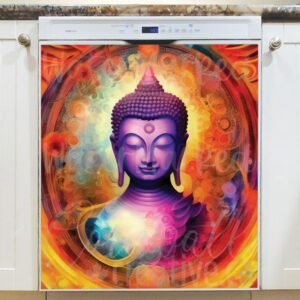 Beautiful Buddha Portrait Magnetic Dishwasher Door Cover