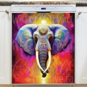 Native Indian Elephant #2 Magnetic Dishwasher Door Cover