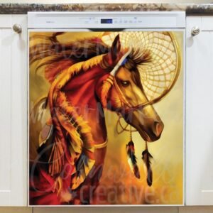 Beautiful Native Horse #4 Magnetic Dishwasher Door Cover