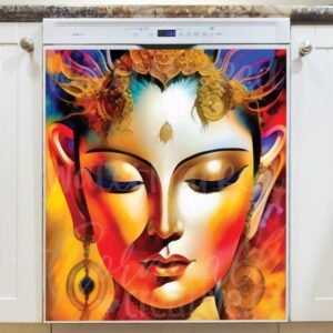 Indian Goddess Portrait 2 Magnetic Dishwasher Door Cover