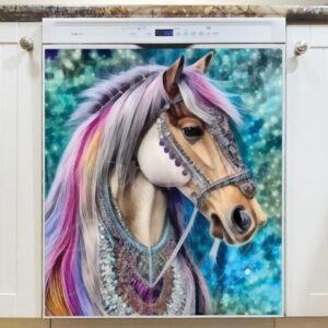 Beautiful Native Horse #7 Magnetic Dishwasher Door Cover