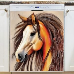 Beautiful Native Horse #8 Magnetic Dishwasher Door Cover