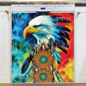 Eagle with Dreamcatcher #13 Magnetic Dishwasher Door Cover
