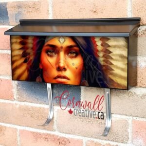 Gorgeous Native Girl #1 Wall-mounted Townhouse Mailbox Cover