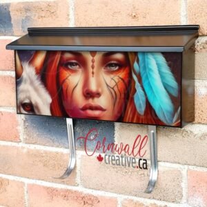 Gorgeous Native Girl #2 Wall-mounted Townhouse Mailbox Cover