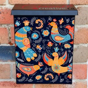 Tweeting Folk Birds Colonial Mailbox Cover