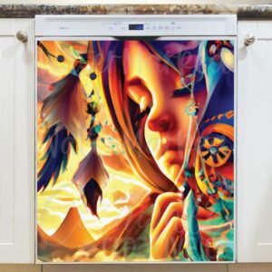 Native Dreaming Child Magnetic Dishwasher Door Cover