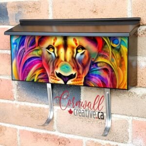 Native Colorful Lion Wall-mounted Townhouse Mailbox Cover