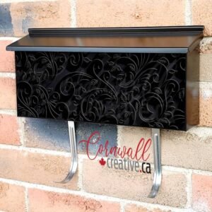 Black Color Batik Pattern Wall-mounted Townhouse Mailbox Cover