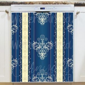 Pretty ornament Folk Design Magnetic Dishwasher Door Cover