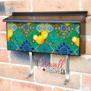 Italian Lemon Folk Design Wall-mounted Townhouse Mailbox Cover