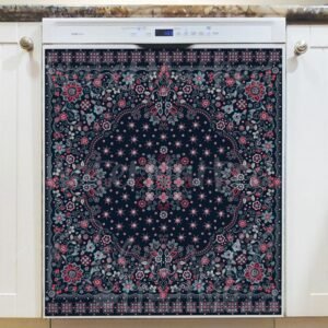 Pretty Folklore Floral Design Magnetic Dishwasher Door Cover