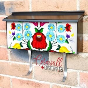 Hungarian Kalocsa Folk Design Wall-mounted Townhouse Mailbox Cover
