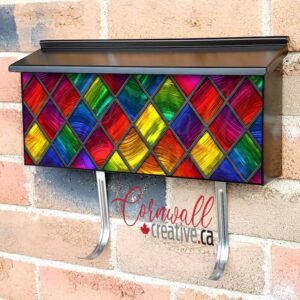 Beautiful Stained Glass Design #1 Wall-mounted Townhouse Mailbox Cover