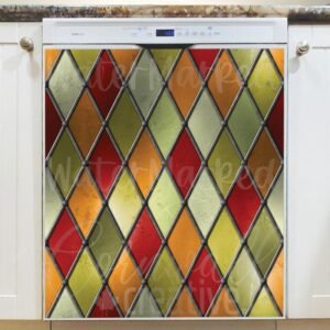 Beautiful Stained Glass Design #4 Magnetic Dishwasher Door Cover
