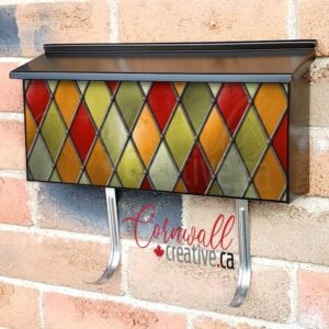 Beautiful Stained Glass Design #4 Wall-mounted Townhouse Mailbox Cover