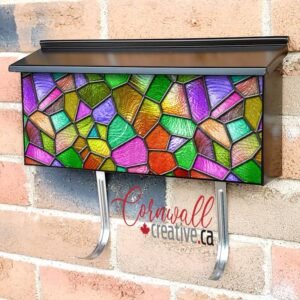 Beautiful Stained Glass Design #5 Wall-mounted Townhouse Mailbox Cover