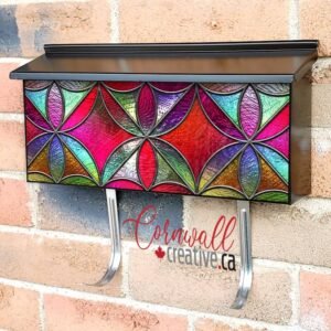 Beautiful Stained Glass Design #6 Wall-mounted Townhouse Mailbox Cover