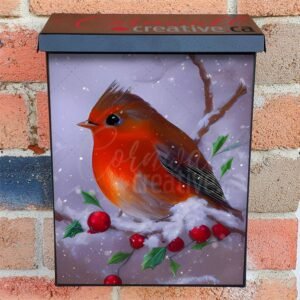 Robin on the Hawthorn Bush Colonial Mailbox Cover