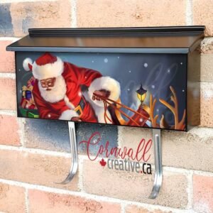 Santa's Christmas Delivery Wall-mounted Townhouse Mailbox Cover