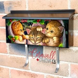 Christmas Kitten Stockings Wall-mounted Townhouse Mailbox Cover