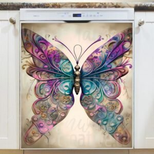 Fantasy Butterfly Magnetic Dishwasher Door Cover