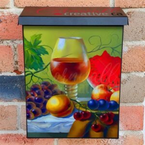 Still Life with Wine and Melon Colonial Mailbox Cover