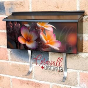 Pretty Plumeria Flowers Wall-mounted Townhouse Mailbox Cover