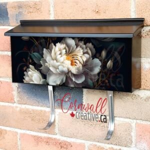 Delicate White Peonies Wall-mounted Townhouse Mailbox Cover