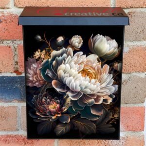 Delicate White Peonies #2 Colonial Mailbox Cover