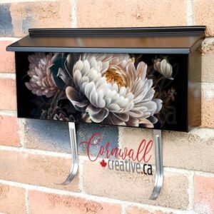 Delicate White Peonies #2 Wall-mounted Townhouse Mailbox Cover