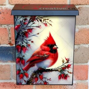 Beautiful Winter Cardinal Colonial Mailbox Cover