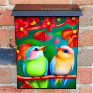 Adorable Spring Birds Colonial Mailbox Cover