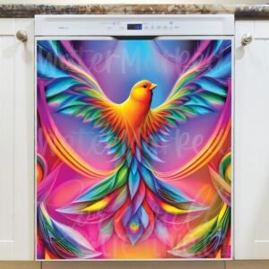 Colorful Flying Bird Magnetic Dishwasher Door Cover