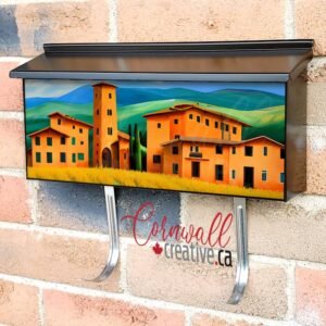Tuscan Villa with Sunflowers Wall-mounted Townhouse Mailbox Cover