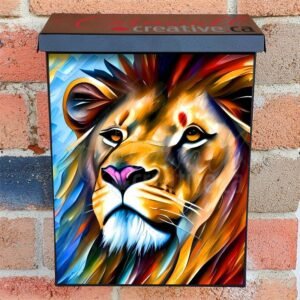 Beautiful Rainbow Lion #2 Colonial Mailbox Cover