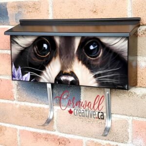 Cute Raccoon Face Wall-mounted Townhouse Mailbox Cover